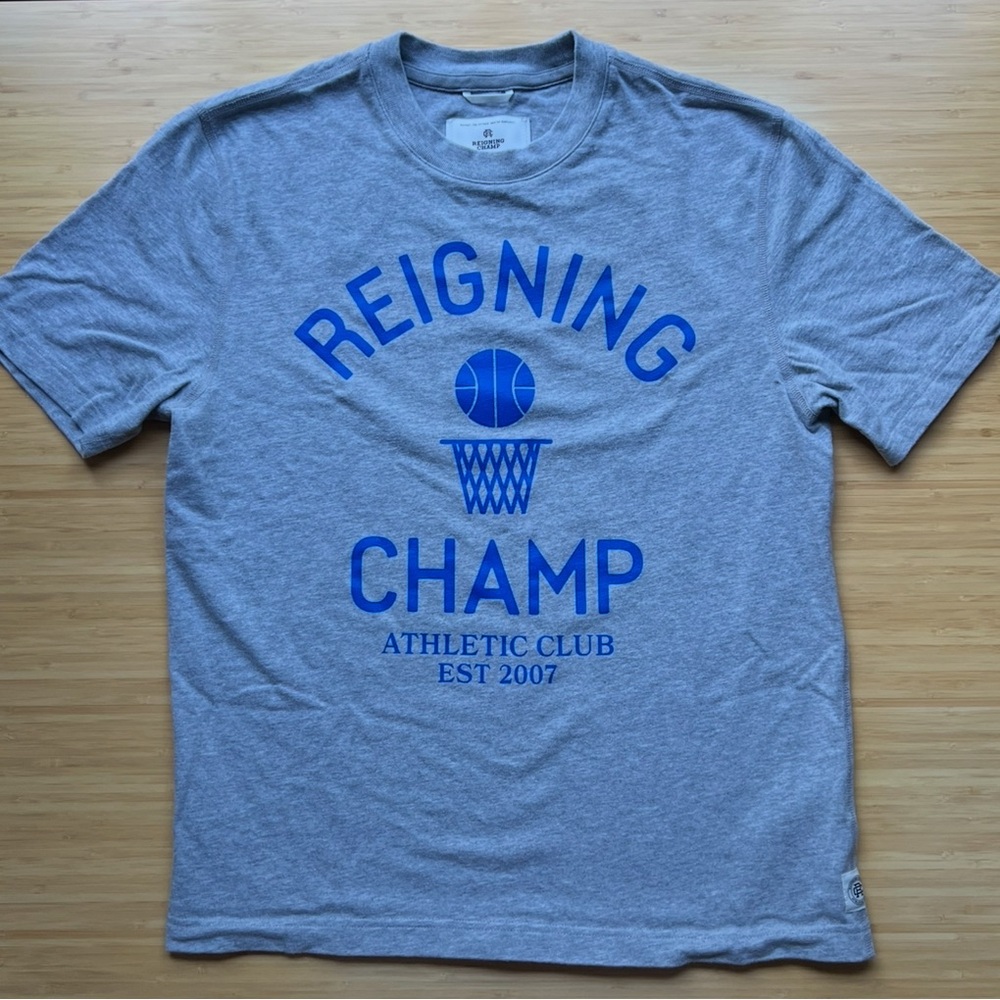 Reigning Champ Heather Gray Crewneck Tee